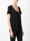 scoop neck destroyed T-shirt