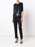 sequinned knit top