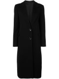 deep V-neck mid coat