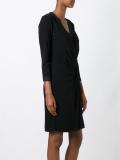 draped wrap front dress