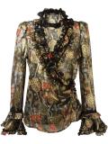 embellished wrap blouse 