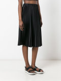 mid-length pleated skirt