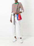 Hex whipstitch bucket shoulder bag