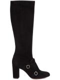monk strap knee high boots