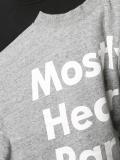 logo print slit sweatshirt