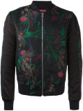 parrot jacquard bomber jacket