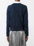 'hearts' embossed sweatshirt