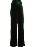 'Hiram' velour straight trousers