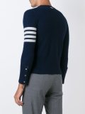 ribbed striped sleeve jumper