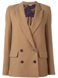 double-breasted peaked lapel blazer
