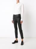 lambskin cropped trousers