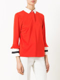 contrast-cuff top