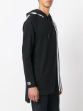 striped detail hoodie
