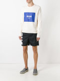logo print running shorts