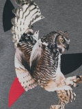 modernist owl print sweatshirt