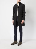 buttoned mid-length coat