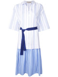 striped wrap dress