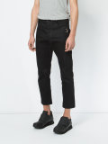 rigid denim cropped jeans
