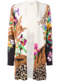 bird print cardigan
