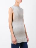 high neck knitted tank