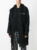 inside out longline hoodie