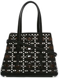 laser cut studded tote