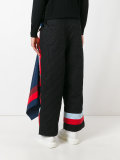 waist-tied scarf quilted trousers
