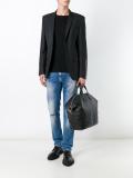 distressed straight-leg jeans