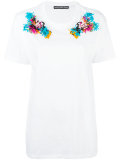 embroidered shoulder T-shirt 