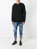 Glamhead layered distressed jeans