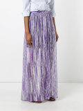 ribbed detail flared skirt