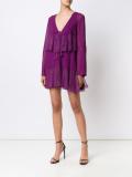 tiered lace up dress