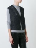floral embroidered gilet