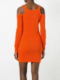 cut-off detail knitted dress