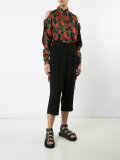 rose crop drawstring top 