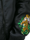 tiger embroidered bomber jacket