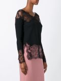 scalloped lace insert top