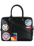 classic small Museum multi-patch flat briefcase