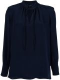 drawstring neck detail blouse