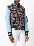 palm-print bomber jacket