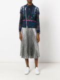 tribal lace embroidered biker jacket