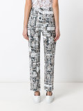printed drawstring trousers