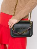 double compartment shoulder bag