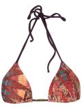 abstract print triangle bikini top