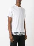 contrast printed hem T-shirt 