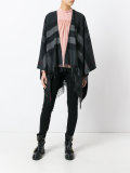 fringed knitted poncho
