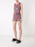 geometric knitted shorts
