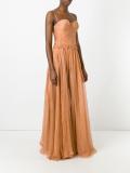 bustier sheer gown