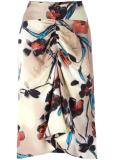 Lucid print gathered skirt