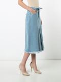 drawstring denim skirt 